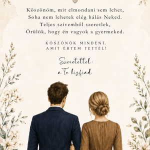 Személyre szabható szülőköszöntő emlékkép - esküvő - emlék & ajándék - szülőköszöntő ajándék - Meska.hu