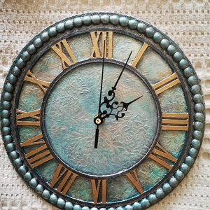 Falióra , Otthon & Életmód, Dekoráció, Fali és függő dekoráció, Falióra & óra, Decoupage, transzfer és szalvétatechnika, Festészet, MESKA