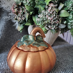 Egyedileg festett tök kaspó, őszi asztaldísz  - otthon & lakás - dekoráció - halloween - halloweeni tök és lámpás - Meska.hu