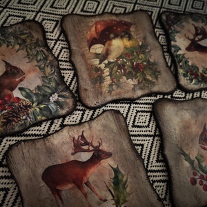 Poháralátét szett, Otthon & Életmód, Konyhafelszerelés, tálalás, Tálalás, Tányér- és poháralátét, Decoupage, transzfer és szalvétatechnika, MESKA