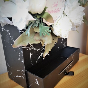 Borítékdoboz, fiókos doboz nászajándék, ajándékátadó, pénzátadó doboz, exlúzív virágbox - esküvő - emlék & ajándék - szülőköszöntő ajándék - Meska.hu