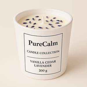 Illatgyertya-Vanilla Cedar Lavender - Meska.hu