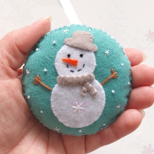 Hóember filc karácsonyfadísz, Karácsony, Karácsonyi lakásdekoráció, Karácsonyfadíszek, , MESKA