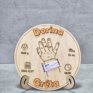 Névre szóló babaköszöntő tábla - Meska.hu