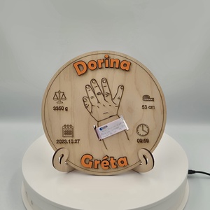 Névre szóló babaköszöntő tábla, Játék & Sport, Babalátogató ajándékcsomag, Famegmunkálás, Festett tárgyak, MESKA