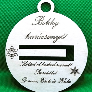 Karácsonyi pénzátadó dísz - Meska.hu