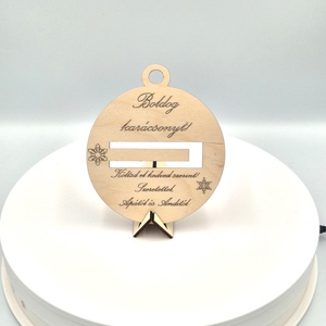 Karácsonyi pénzátadó dísz - karácsony - karácsonyi ajándékozás - karácsonyi képeslap, üdvözlőlap, ajándékkísérő - Meska.hu