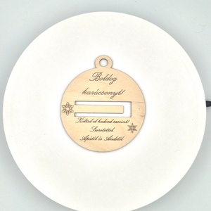 Karácsonyi pénzátadó dísz - karácsony - karácsonyi ajándékozás - karácsonyi képeslap, üdvözlőlap, ajándékkísérő - Meska.hu