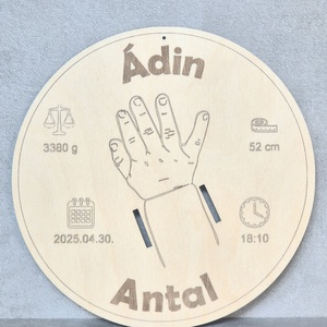 Névre szóló babaköszöntő tábla - játék & sport - babalátogató ajándékcsomag - Meska.hu