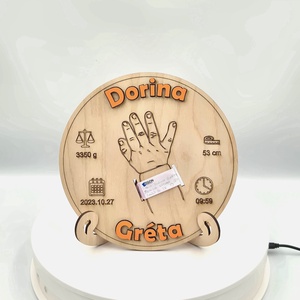 Névre szóló babaköszöntő tábla - Meska.hu