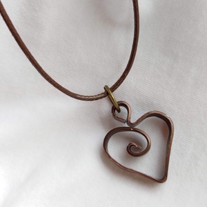  3D szív medál drótból, Ékszer, Nyaklánc, Medál, Ékszerkészítés, Fémmegmunkálás, MESKA