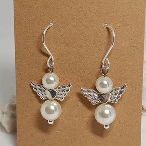 Angyalkás fülbevaló, Ékszer, Fülbevaló, Lógó fülbevaló, Ékszerkészítés, Fémmegmunkálás, MESKA