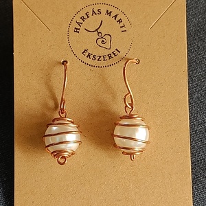 Tekla gömb fülbevaló - Meska.hu