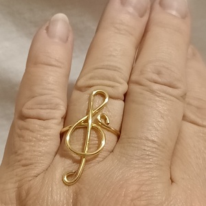 Violinkulcs gyűrű - ékszer - gyűrű - fonódó gyűrű - Meska.hu