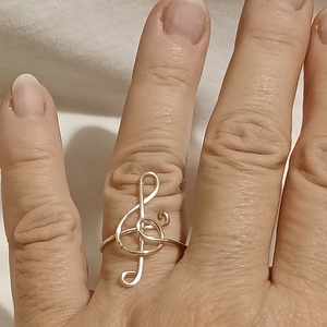 Violinkulcs gyűrű - ékszer - gyűrű - fonódó gyűrű - Meska.hu