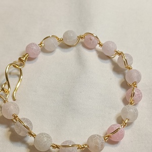 Púder achát karperec - ékszer - karkötő - lánc karkötő - Meska.hu