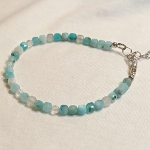 Amazonit kocka karkötő - Meska.hu