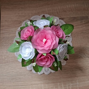 Örök virágcsokor -kézműves harisnyavirág  - Meska.hu