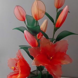 Narancssárga liliom/harisnyavirág - otthon & életmód - dekoráció - virágdísz és tartó - csokor & virágdísz - Meska.hu