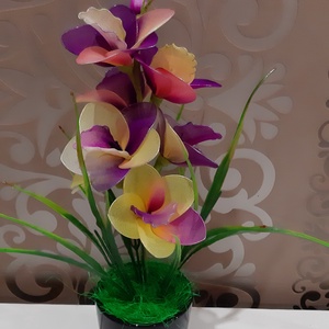 Harisnyavirág orchidea - otthon & életmód - dekoráció - virágdísz és tartó - csokor & virágdísz - Meska.hu