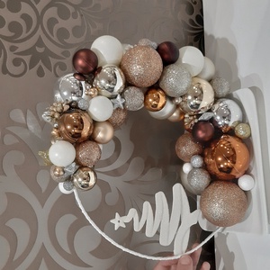 Karácsonyi asztaldísz bronz színű - karácsony - karácsonyi lakásdekoráció - ünnepi asztaldekoráció - Meska.hu