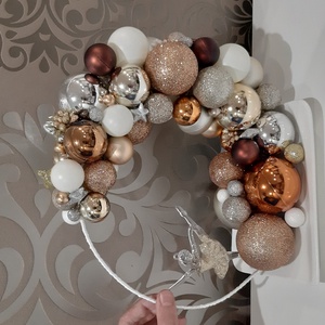 Karácsonyi asztaldísz bronz színű - karácsony - karácsonyi lakásdekoráció - ünnepi asztaldekoráció - Meska.hu