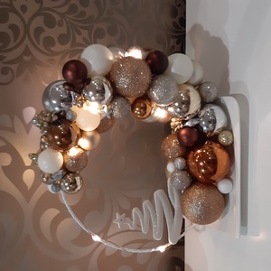 Karácsonyi asztaldísz bronz színű - karácsony - karácsonyi lakásdekoráció - ünnepi asztaldekoráció - Meska.hu