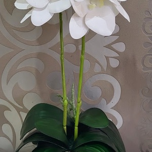 Hófehér élethű gumi orchidea, Otthon & Lakás, Dekoráció, Virágdísz és tartó, Csokor & Virágdísz, Mindenmás, Virágkötés, MESKA