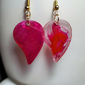 Pink Lev�l Fülbevaló, Ékszer, Fülbevaló, Lógó fülbevaló, Ékszerkészítés, MESKA