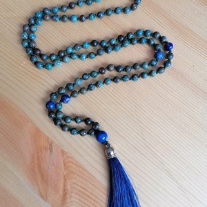 Jáspis és lapis lazuli málá, 108 szem, füzér , mala - Meska.hu