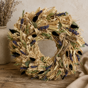 Raffia kopogtató - Meska.hu