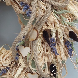 Raffia kopogtató - otthon & életmód - dekoráció - ajtó- és ablak dekoráció - ablakdísz - Meska.hu