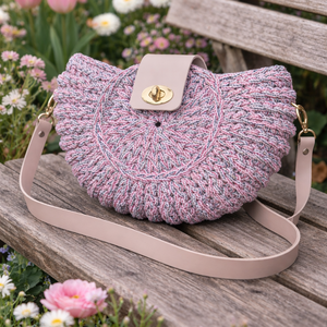 Egyedi, kézzel horgolt designer táska pasztell részletekkel - Meska.hu