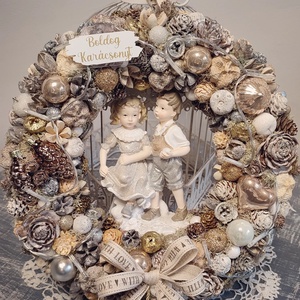 Téli ajtódísz - otthon & életmód - dekoráció - ajtó- és ablak dekoráció - ajtódísz & kopogtató - Meska.hu