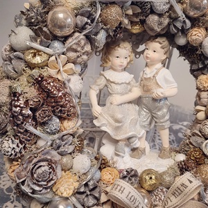 Téli ajtódísz - otthon & életmód - dekoráció - ajtó- és ablak dekoráció - ajtódísz & kopogtató - Meska.hu