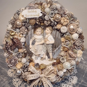 Téli ajtódísz - otthon & életmód - dekoráció - ajtó- és ablak dekoráció - ajtódísz & kopogtató - Meska.hu