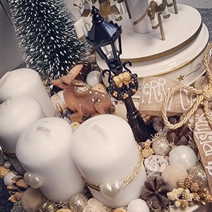 Adventi dekoráció kerámiatálban - karácsony - adventi díszek - adventi asztaldísz - Meska.hu