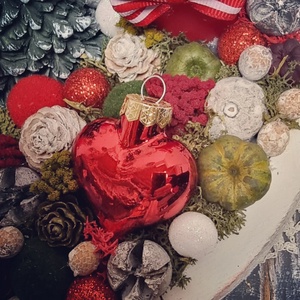 Cicás adventi tálca - karácsony - adventi díszek - adventi gyertyadíszek és koszorúdíszek - Meska.hu