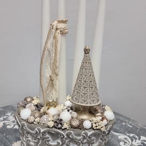 Adventi tál, Karácsony, Adventi díszek, Adventi asztaldísz, Mindenmás, MESKA