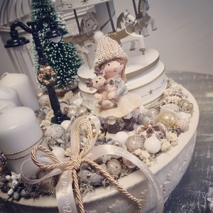 Körhintás adventi dekoráció - karácsony - adventi díszek - adventi asztaldísz - Meska.hu