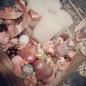 Angyalkás adventi tálca - karácsony - karácsonyi lakásdekoráció - ünnepi asztaldekoráció - Meska.hu