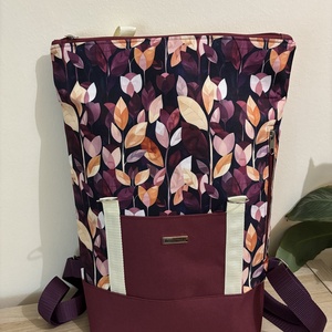 Roll-up női hátizsák eladó - táska & tok - hátizsák - roll top hátizsák - Meska.hu