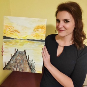 'A saját utadon' tájkép festmény - eredeti festményem art print változata, választható méretekben. Limitált kiadás - otthon & életmód - dekoráció - kép & falikép - kép & falikép - Meska.hu
