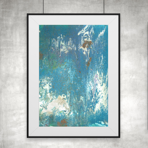 'Lélektükör' kék, türkiz absztrakt festmény - eredeti festményem art print változata. Limitált kiadás - otthon & lakás - dekoráció - kép & falikép - kép & falikép - Meska.hu