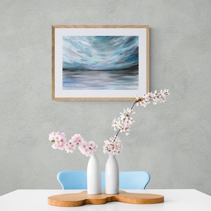Modern tájkép festmény - eredeti festményem art print változata, választható méretben. Limitált kiadás - otthon & életmód - dekoráció - kép & falikép - kép & falikép - Meska.hu