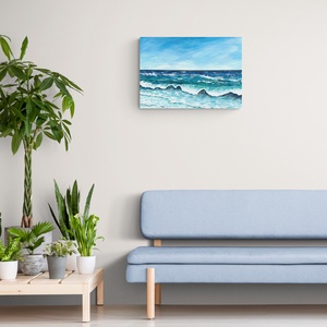 Hullámzó nyári tengerparti festmény - eredeti festményem art print változata. Limitált kiadás - otthon & életmód - dekoráció - kép & falikép - kép & falikép - Meska.hu