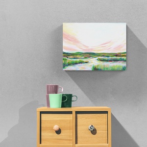 Édes mező harmonikus élénk tájkép festmény - eredeti festményem art print változata. Limitált kiadás, Otthon & Lakás, Dekoráció, Kép & Falikép, Művészi nyomat, , Meska