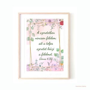Keresztény IGEKÉP, keresztény ajándék Bibilai ige aquarelle virágokkal. Választható méretben közvetlenül a művésztől, Otthon & Életmód, Dekoráció, Spiritualitás, Mandala, Festett tárgyak, Festészet, MESKA