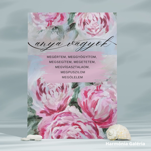 Anya vagyok - Különleges inspirációs festmény anyukáknak. Motivációs kép szeretettel kismamáknak, anyukáknak - művészet - grafika & illusztráció - művészi nyomat - Meska.hu