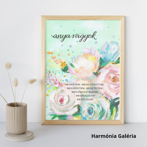 Anyák napi kép! Különleges inspirációs festmény anyukáknak. Motivációs kép szeretettel kismamáknak, anyukáknak, Művészet, Grafika & Illusztráció, Művészi nyomat, Festészet, Festett tárgyak, MESKA